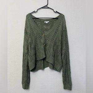 XL green knit American Eagle cardigan